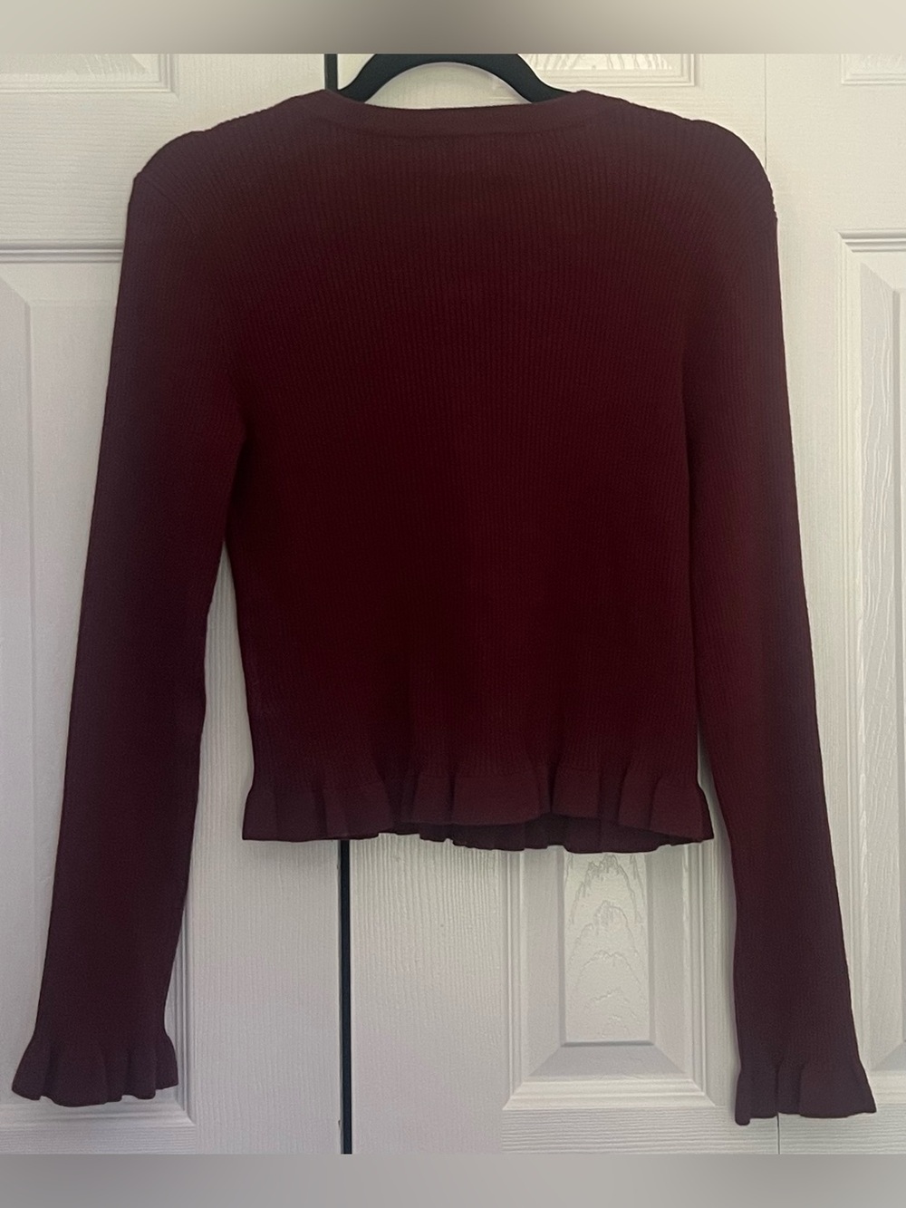 H&M Burgundy Rib-Knit Button Down Cardigan - Picture 5 of 5